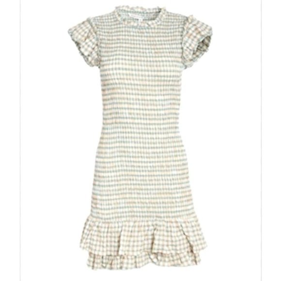 Veronica RUFFLE HEM CICI SMOCKED DRESS NEW W/TAG - Picture 6 of 14